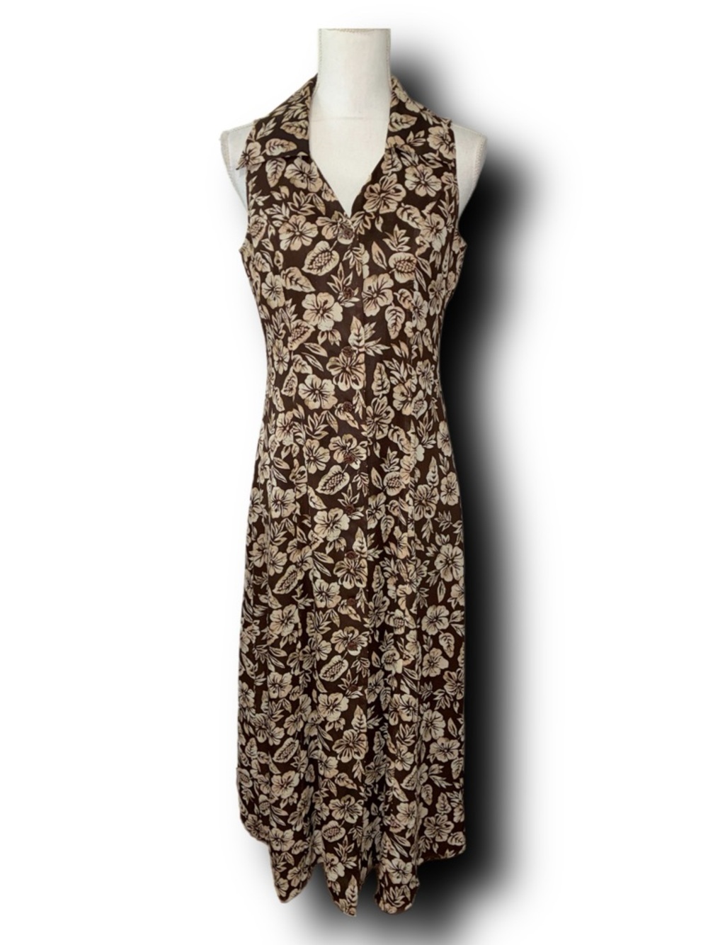 90s Y2K Coldwater Creek Sleeveless Button-Down Midi Dress Practical Magic Vibes